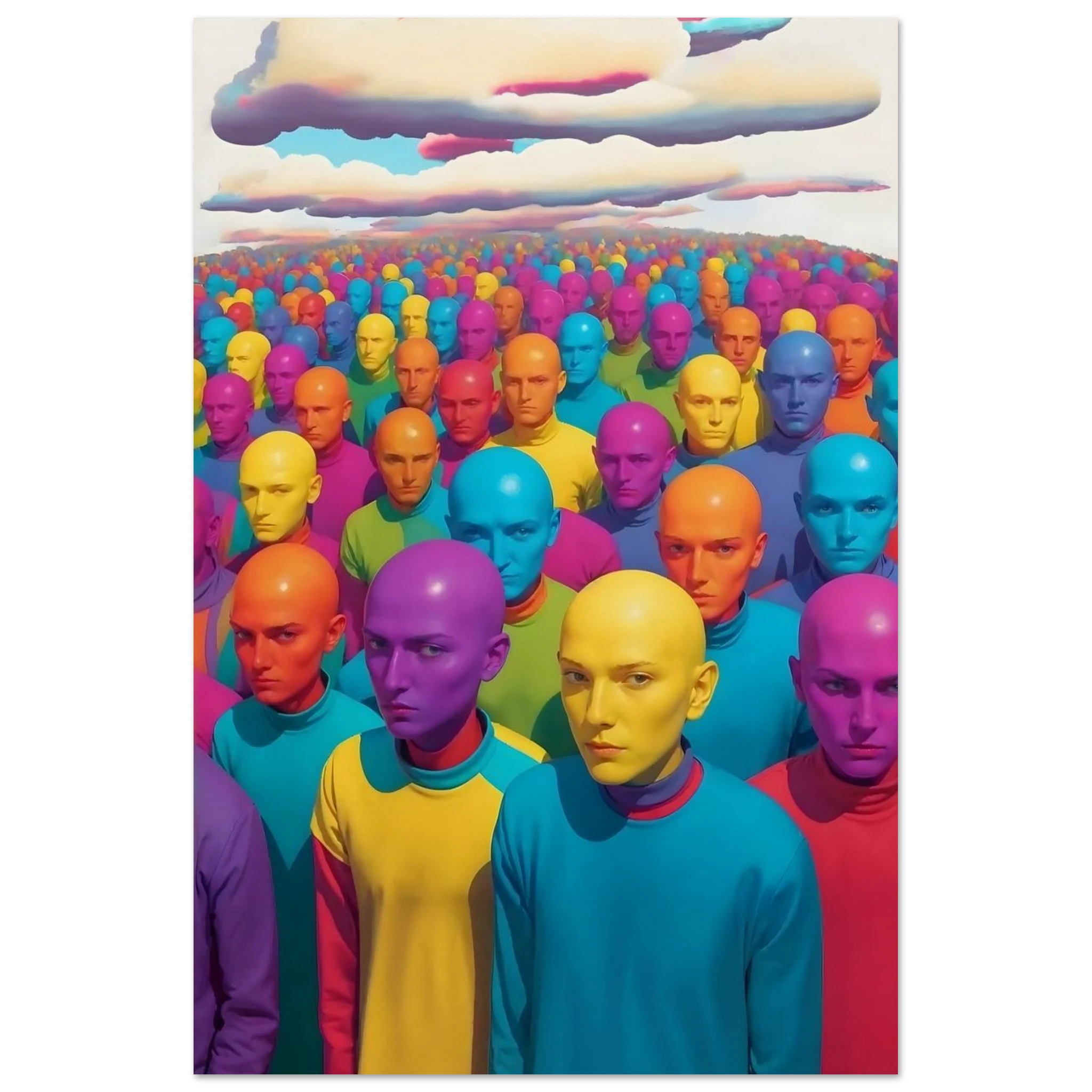 GUILT - Colorful Crowd Pop Art Print – LIMINAL WANDER ART