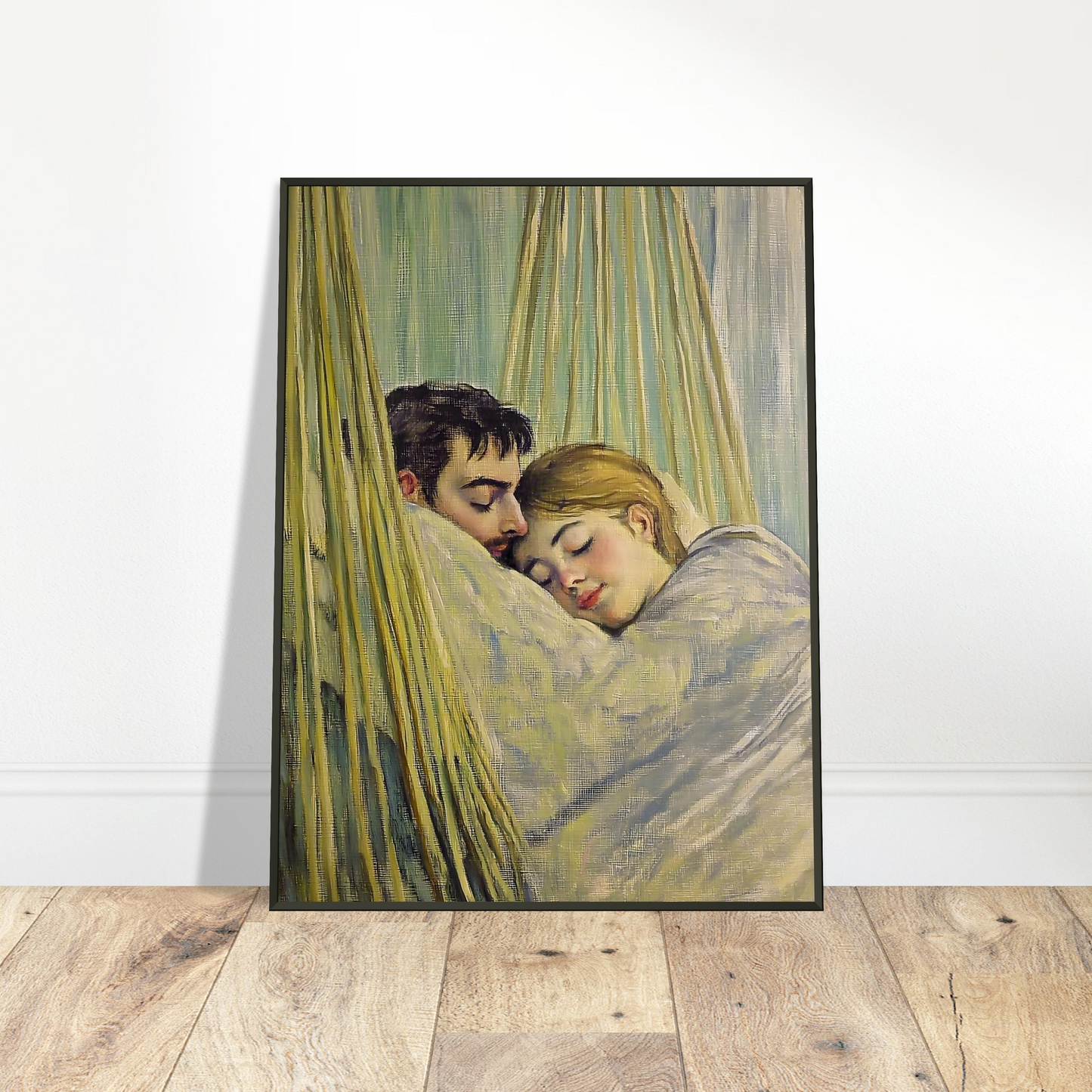 SWAY - Cuddling Couple Painterly Print